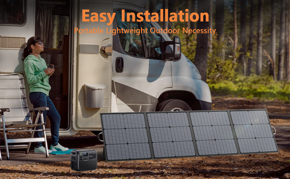 Portable Solar Charger 40V 220W Foldable Solar Panel Kit