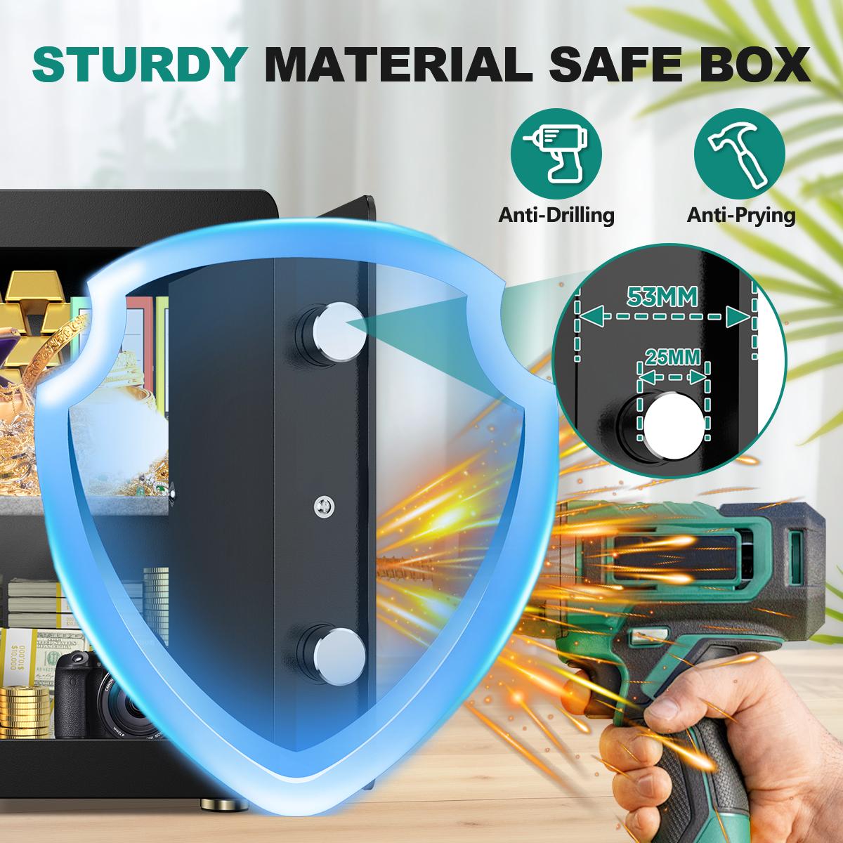 Digital Keypad Home Security Safe with Fireproof Waterproof Bag