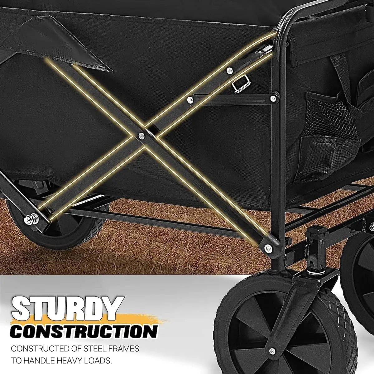 550LB/5.3 Cu. Ft. Power Hauler Folding Wagon