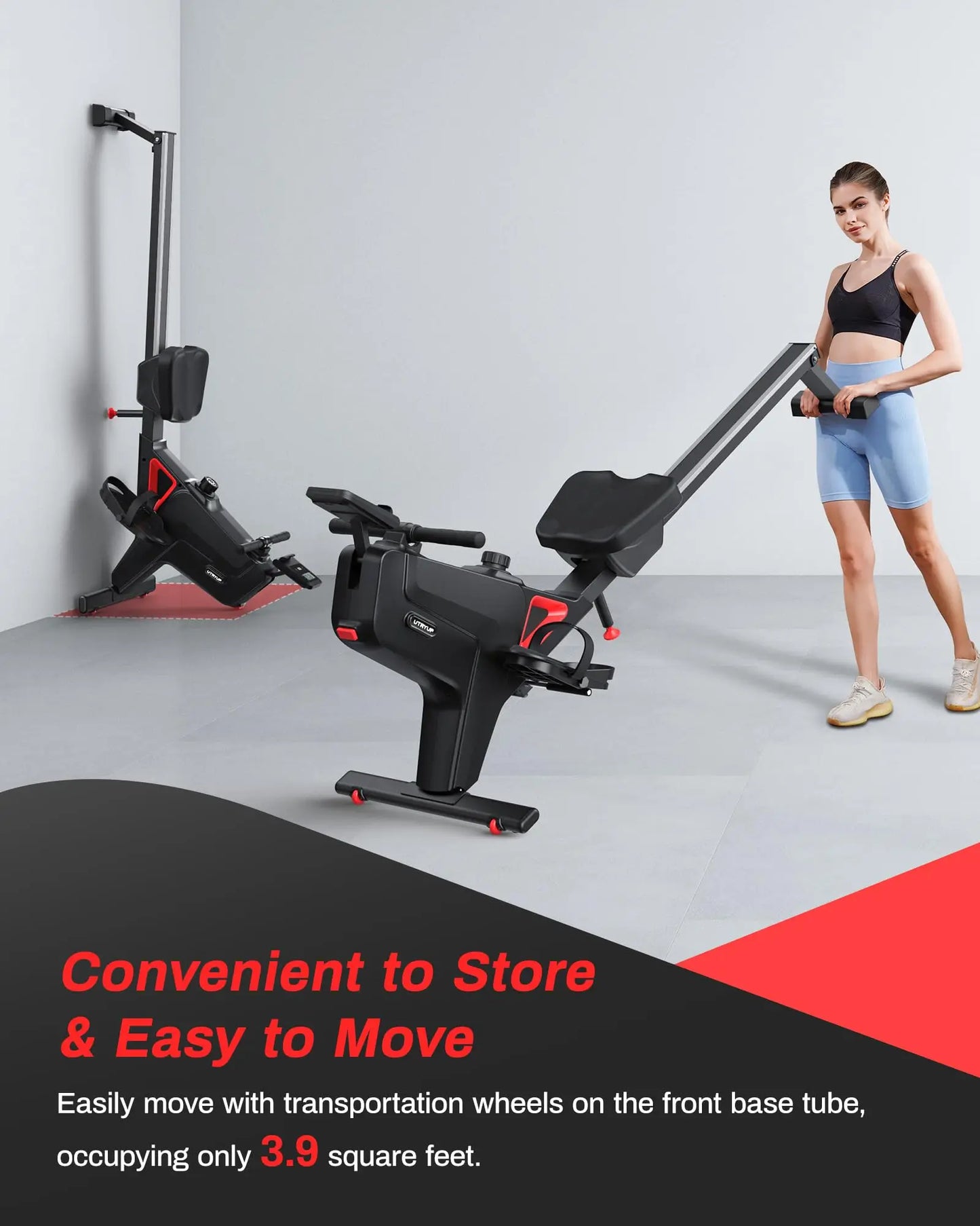 16 Levels Quiet Resistance Foldable Compact Rowing Machine
