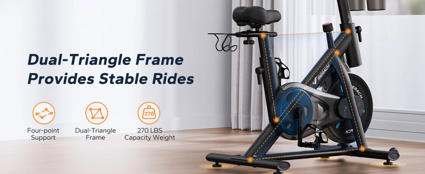 Stationary Bike with Exclusive App Low Noise with Fitness Courses