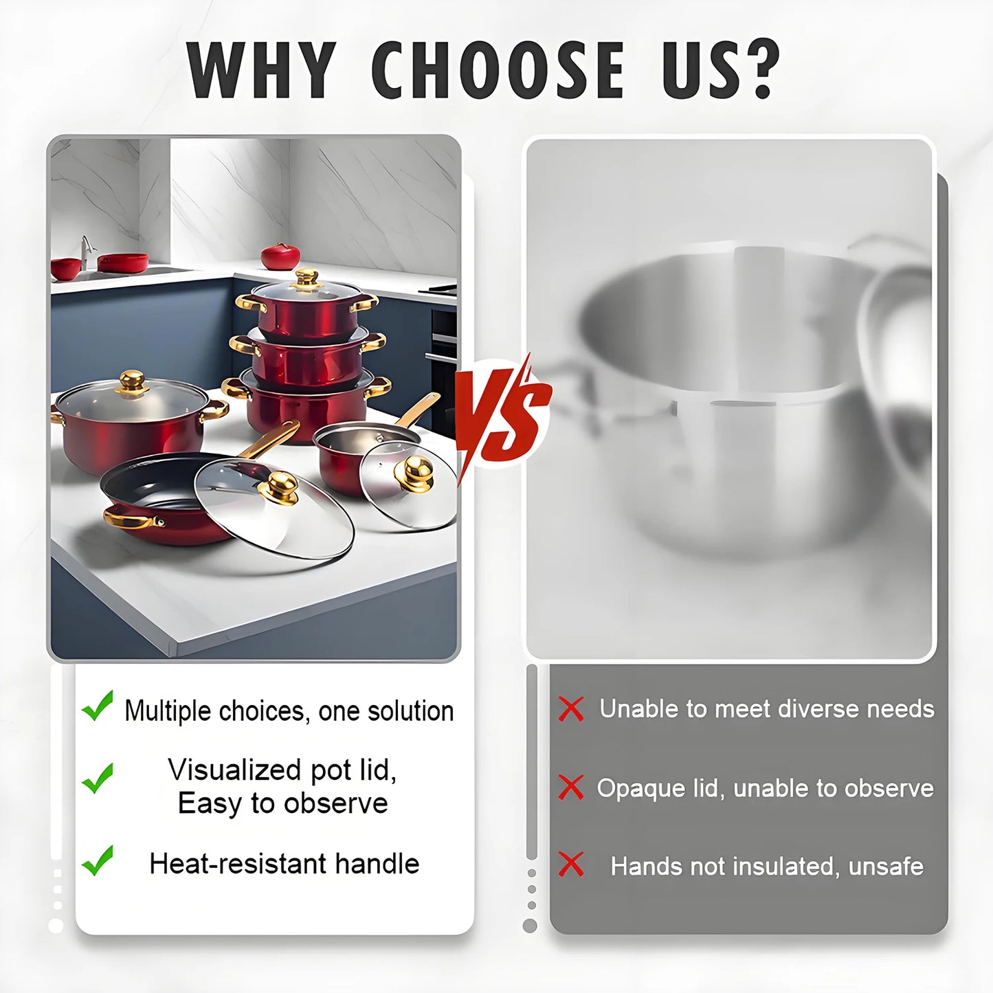 12-Piece, Stainless Steel, Non-Stick Cookware Set