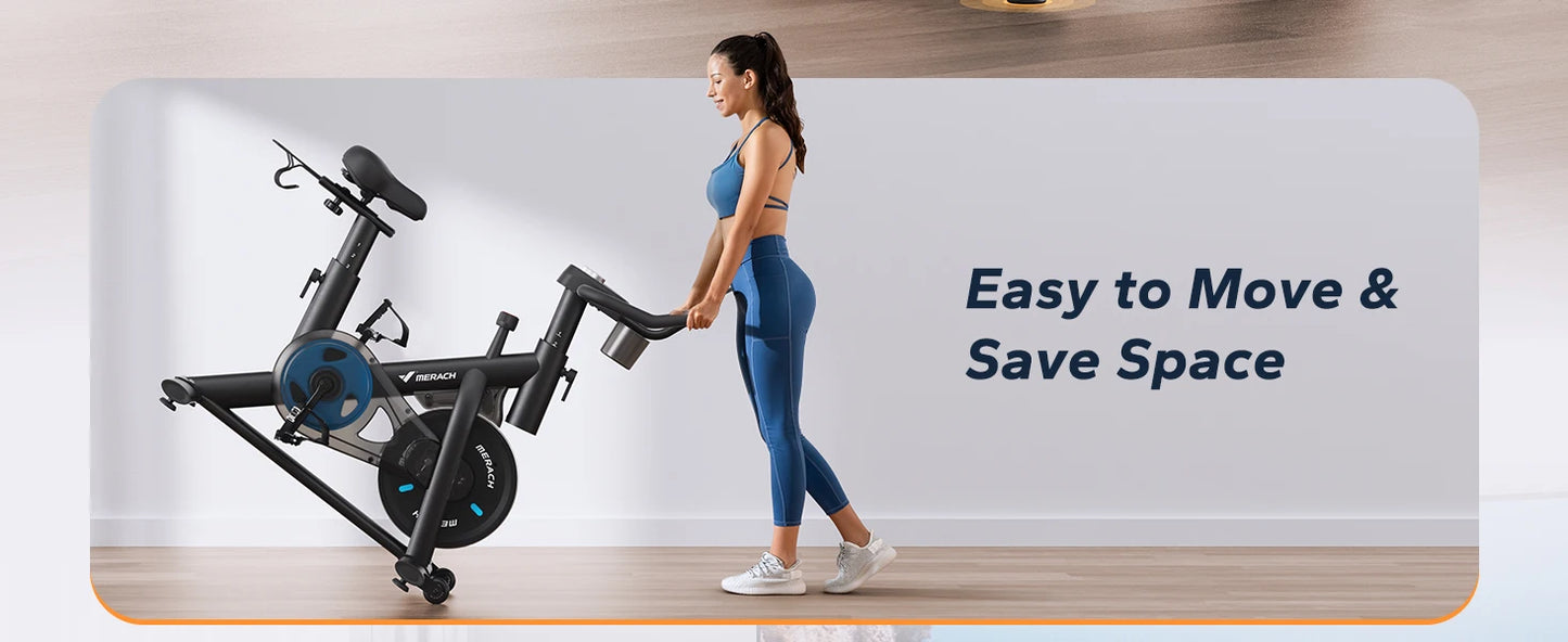 Stationary Bike with Exclusive App Low Noise with Fitness Courses