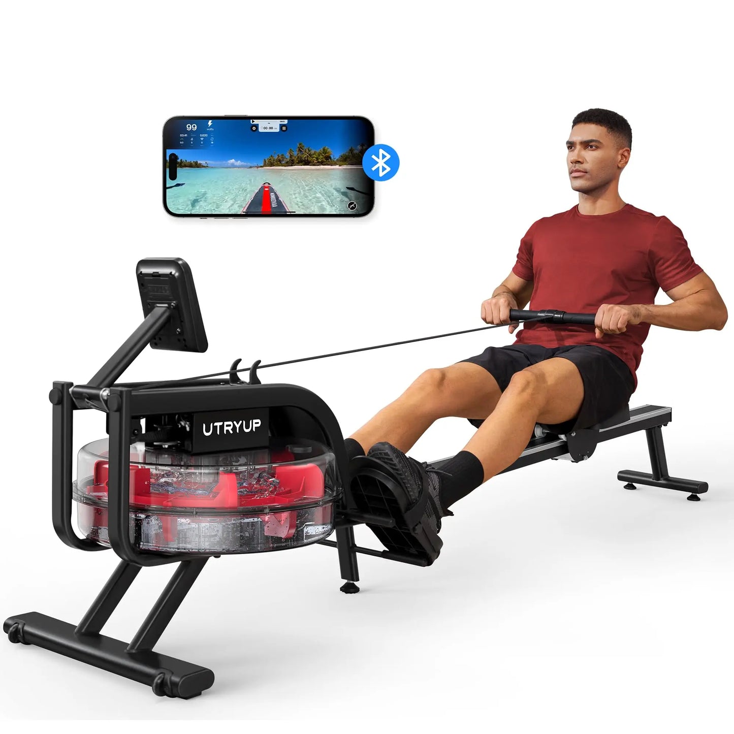 16 Levels Quiet Resistance Foldable Compact Rowing Machine