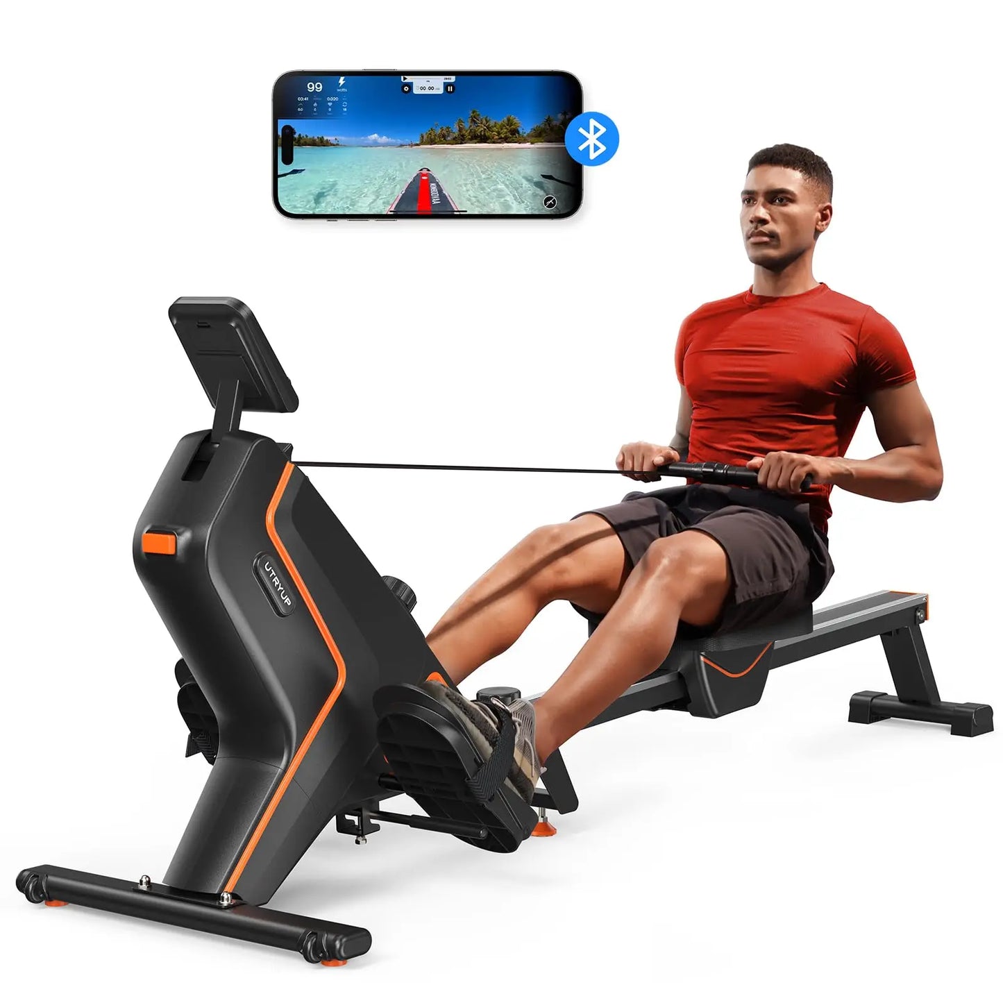 16 Levels Quiet Resistance Foldable Compact Rowing Machine