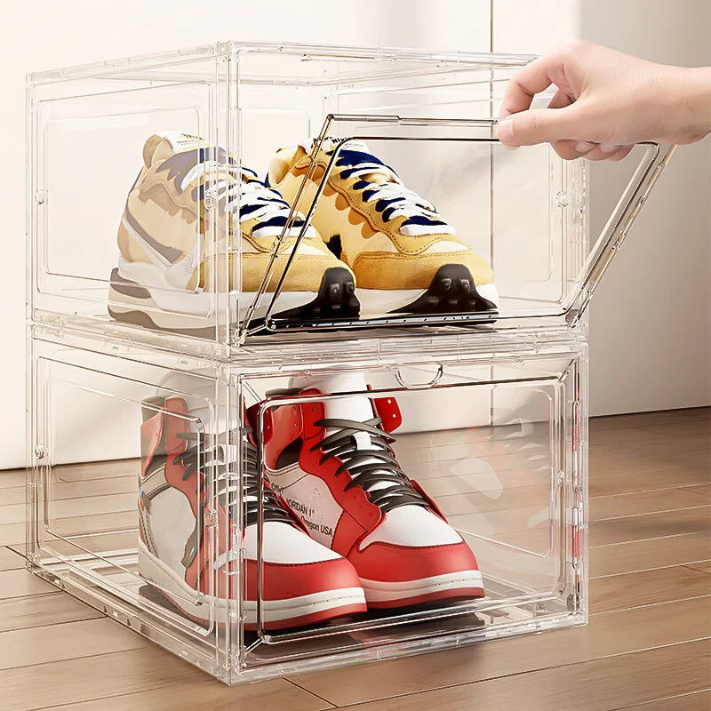 10 Pack Large, Shoe Storage Organizer with Lids