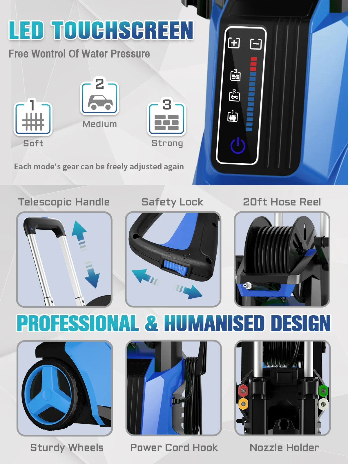 Electric Pressure Washer Car Portable Design