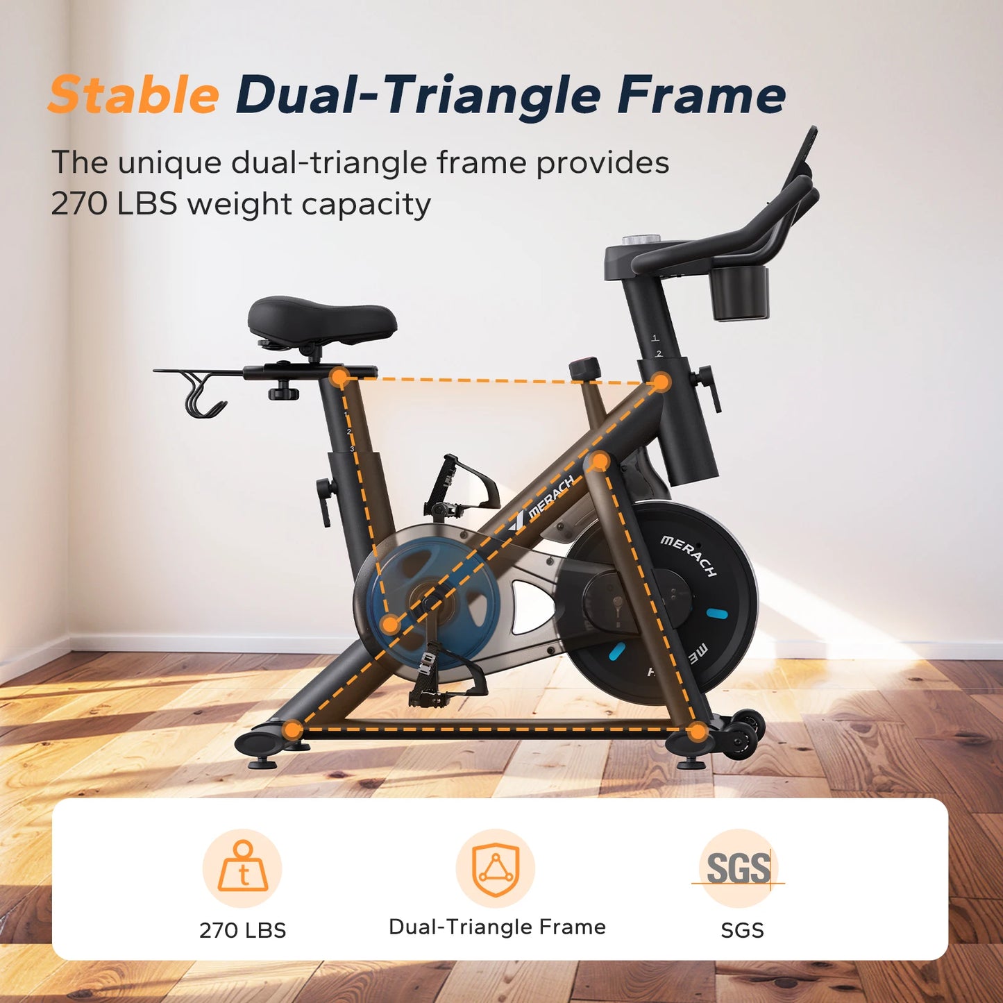 Stationary Bike with Exclusive App Low Noise with Fitness Courses