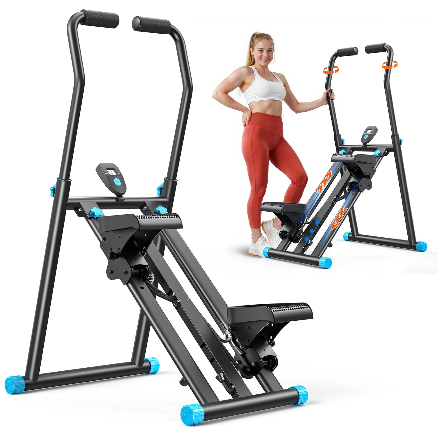 Stair Stepper Folding Exercise Climber with Extended Step Range