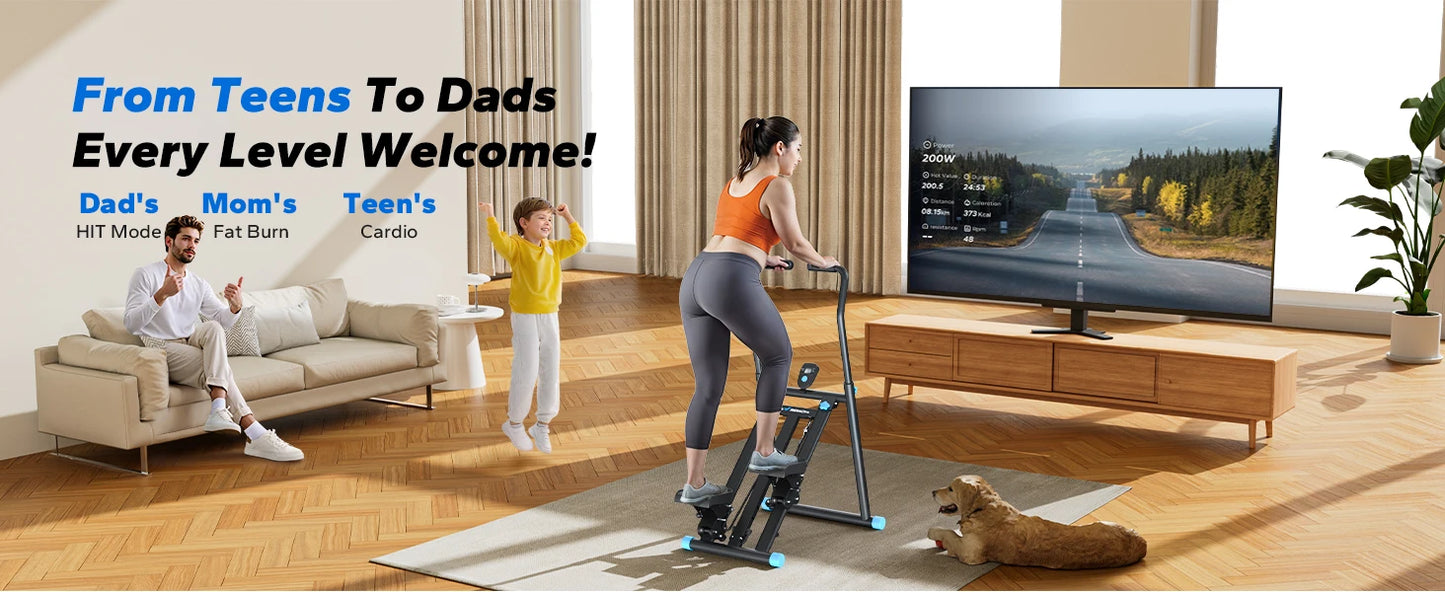 Stair Stepper Folding Exercise Climber with Extended Step Range