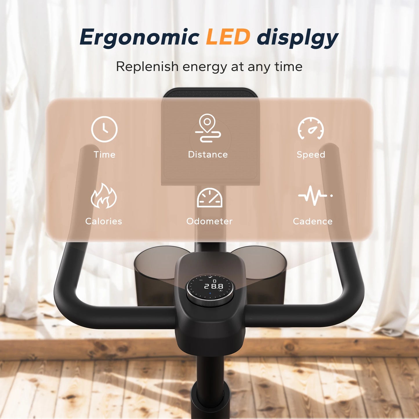 Stationary Bike with Exclusive App Low Noise with Fitness Courses