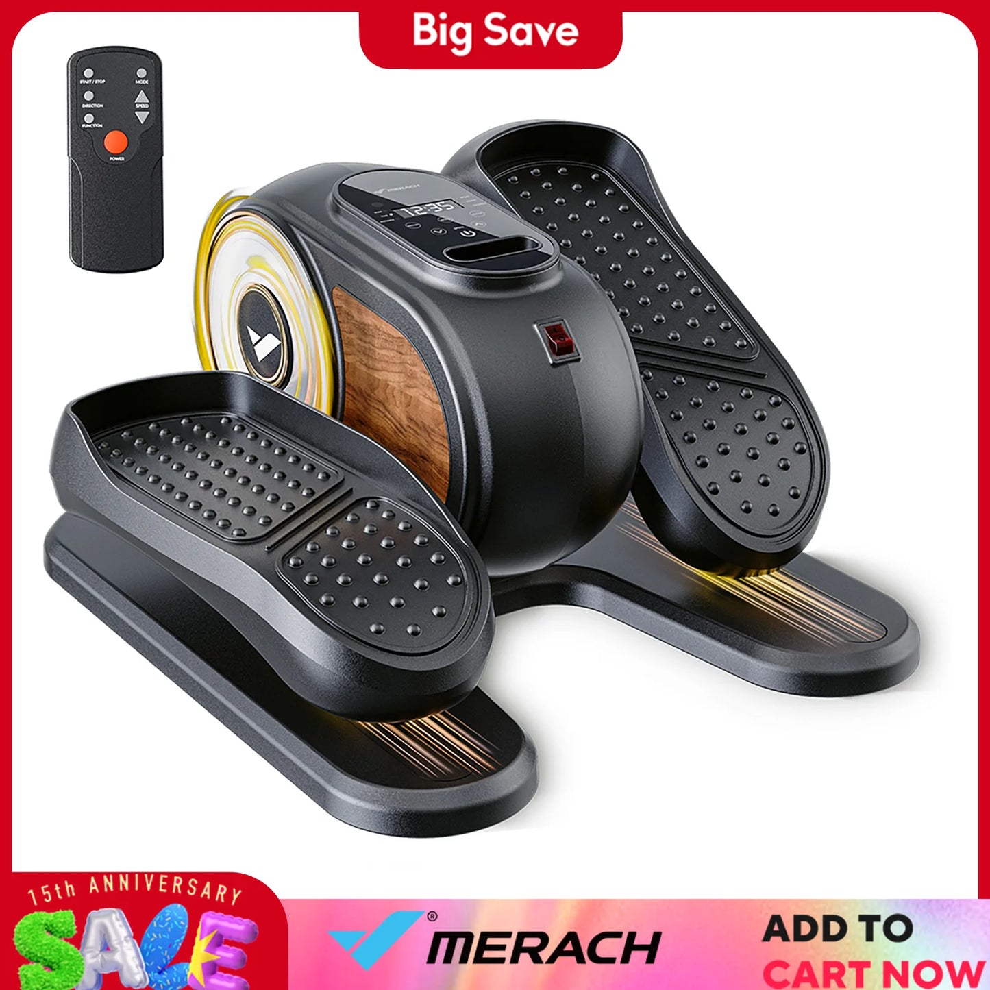Under Desk Elliptical Leg Exerciser Electric for Seniors