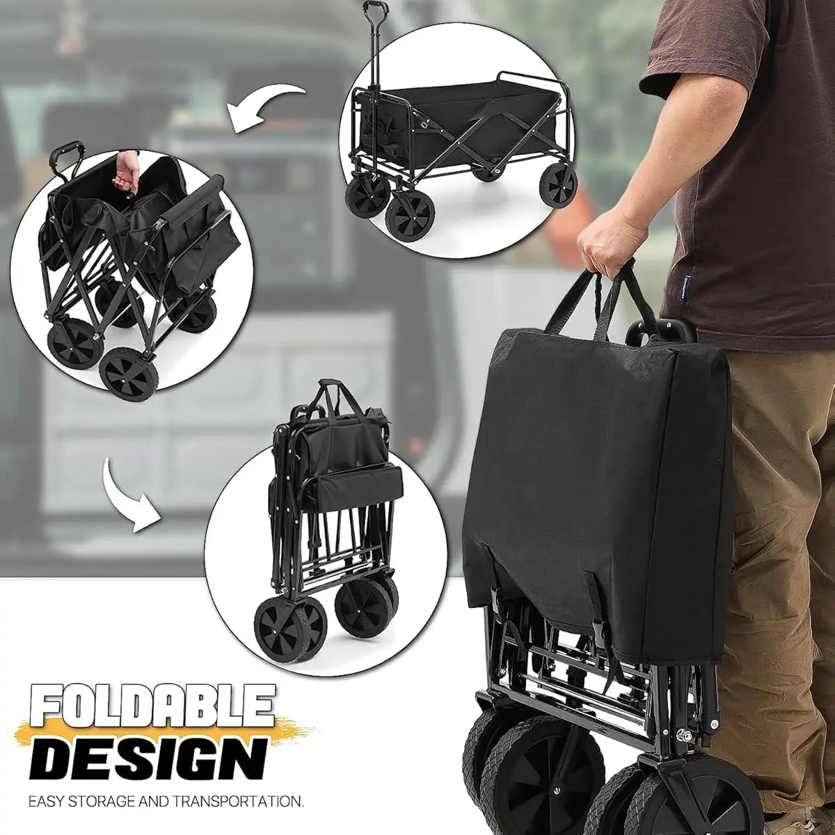 550LB/5.3 Cu. Ft. Power Hauler Folding Wagon