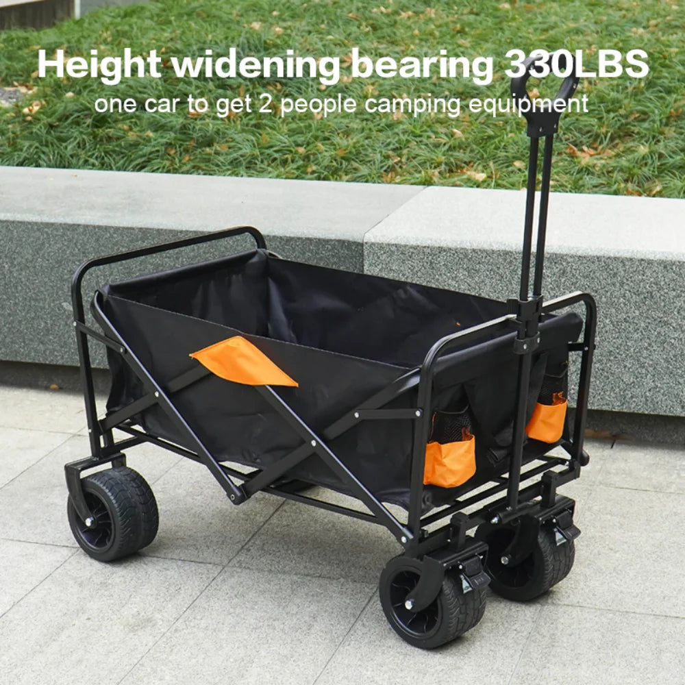 Heavy-Duty Collapsible Utility Wagon Cart With All-Terrain Wheels
