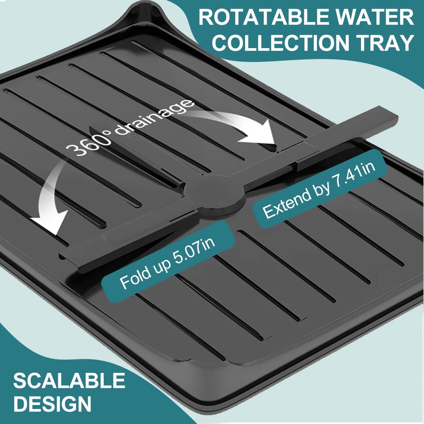 Home Kitchen 2-Tier Stainless Steel Foldable Dish Racks