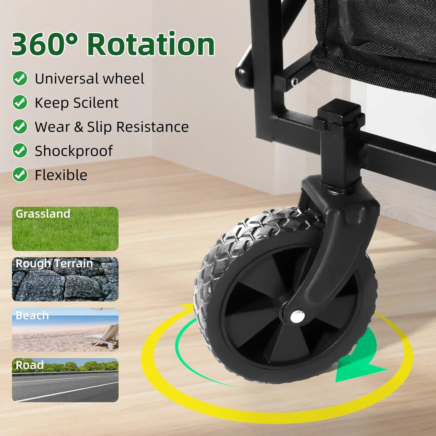 550LB/5.3 Cu. Ft. Power Hauler Folding Wagon