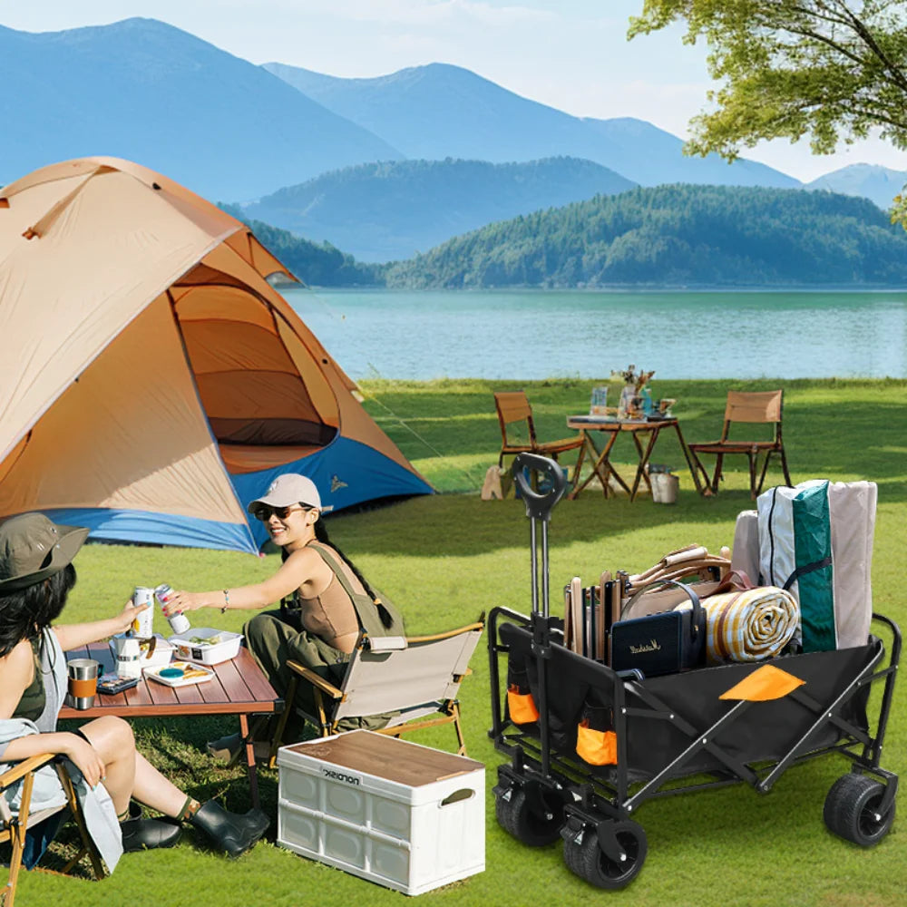 Heavy-Duty Collapsible Utility Wagon Cart With All-Terrain Wheels