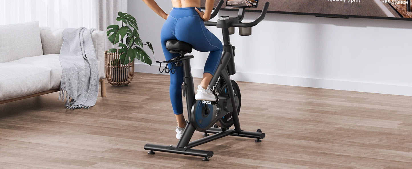 Stationary Bike with Exclusive App Low Noise with Fitness Courses