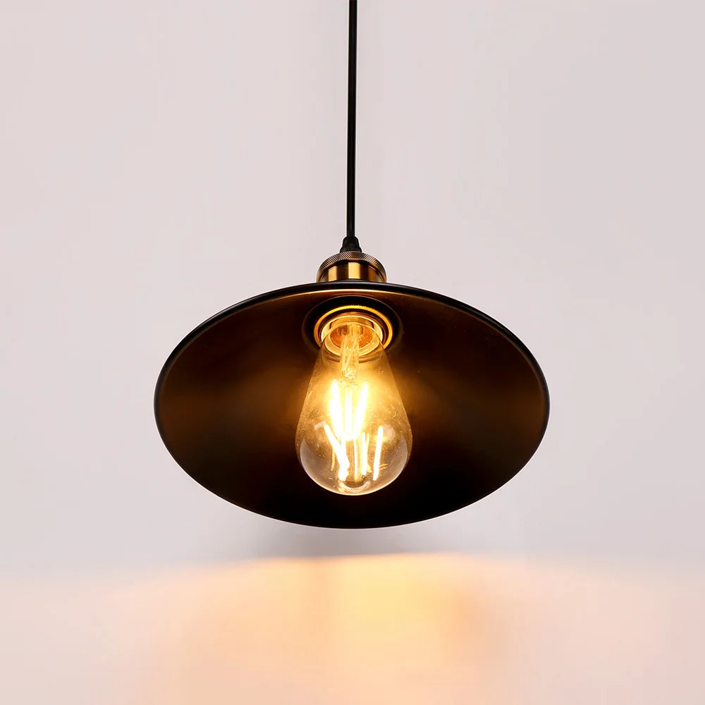 Wrought Iron Little Black Umbrella Hanging Lamp