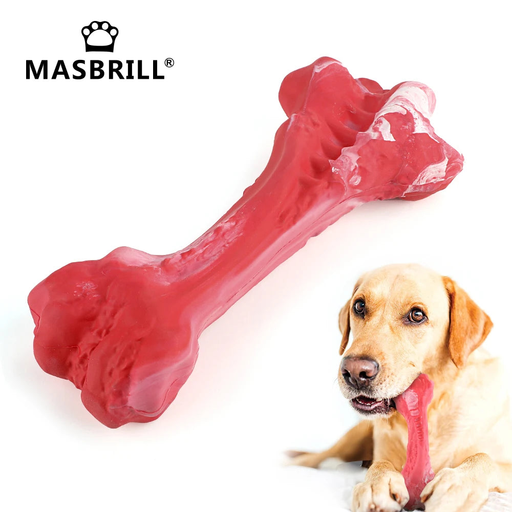 Pet Dog Bone Durable Rubber Toothbrush Cleaning Toy