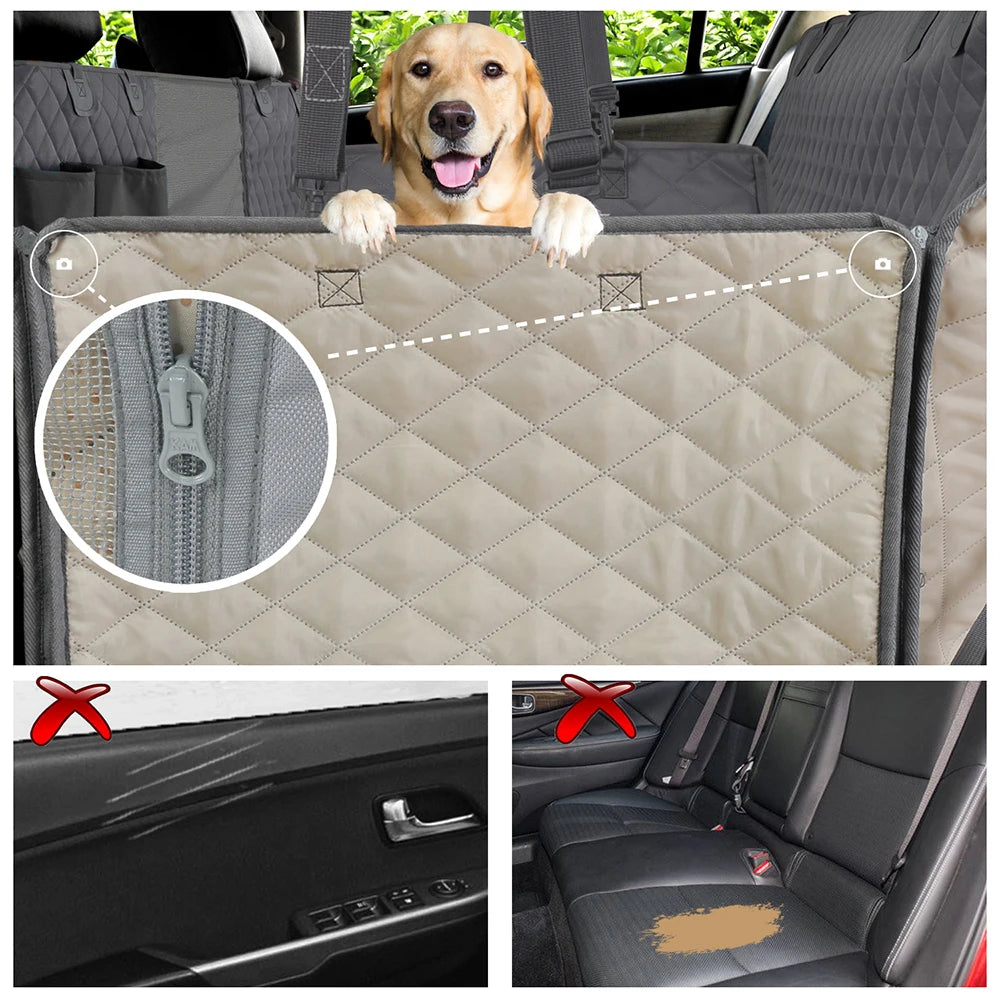 Waterproof Dog Car Seat Cover Seat with Protector Mat Safety Carrier