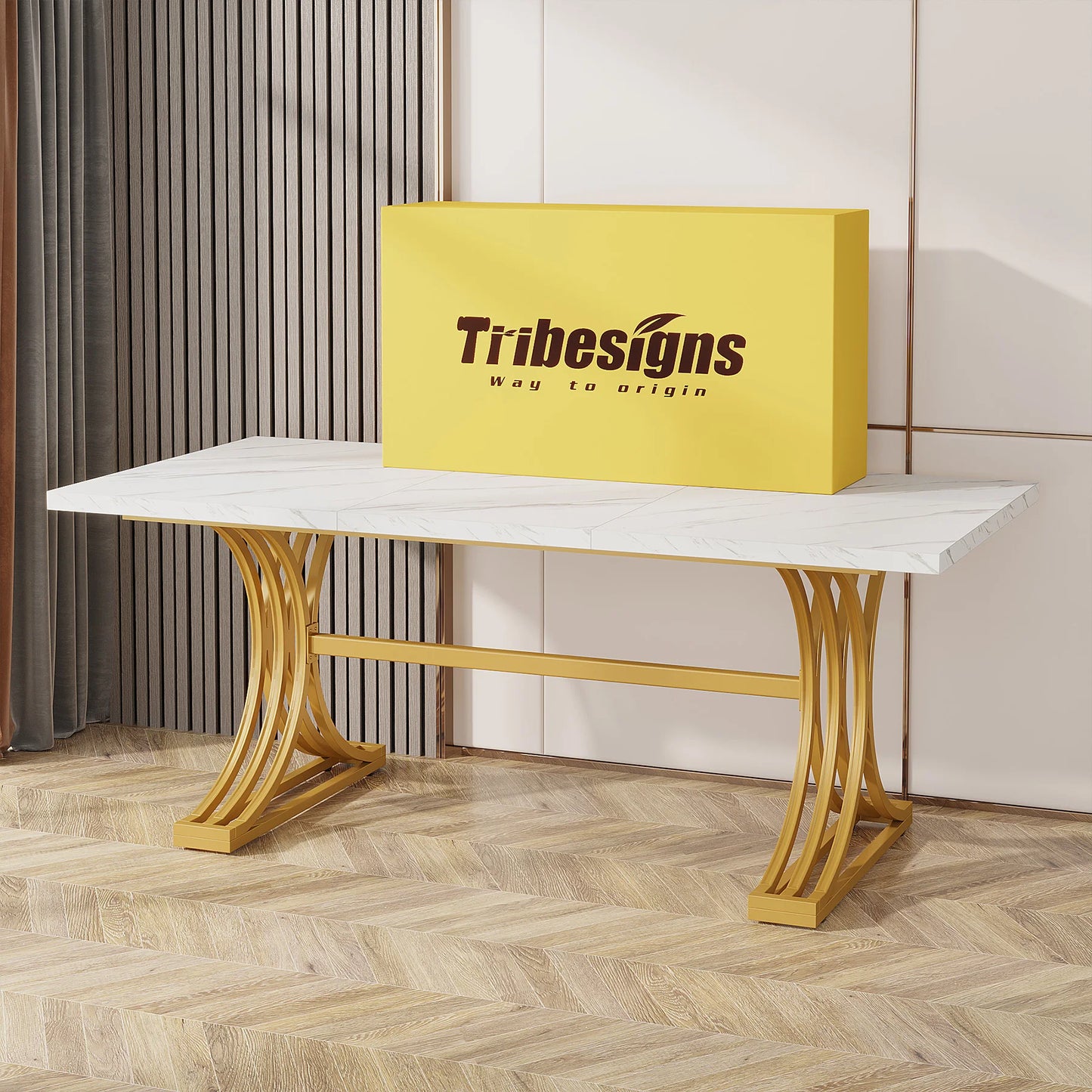 63-Inch Rectangular Dining Table for 4 to 6 people