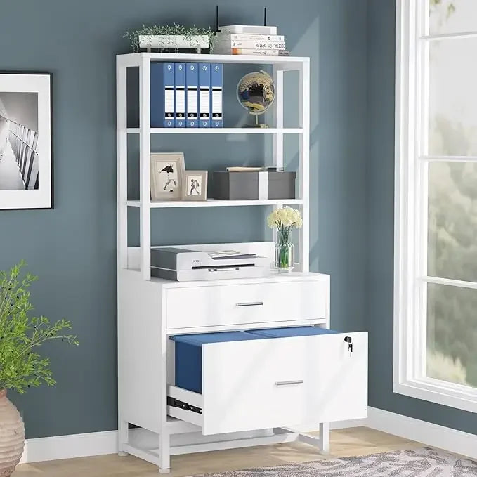 2 Drawer Letter Size Large Modern Filing Cabinet