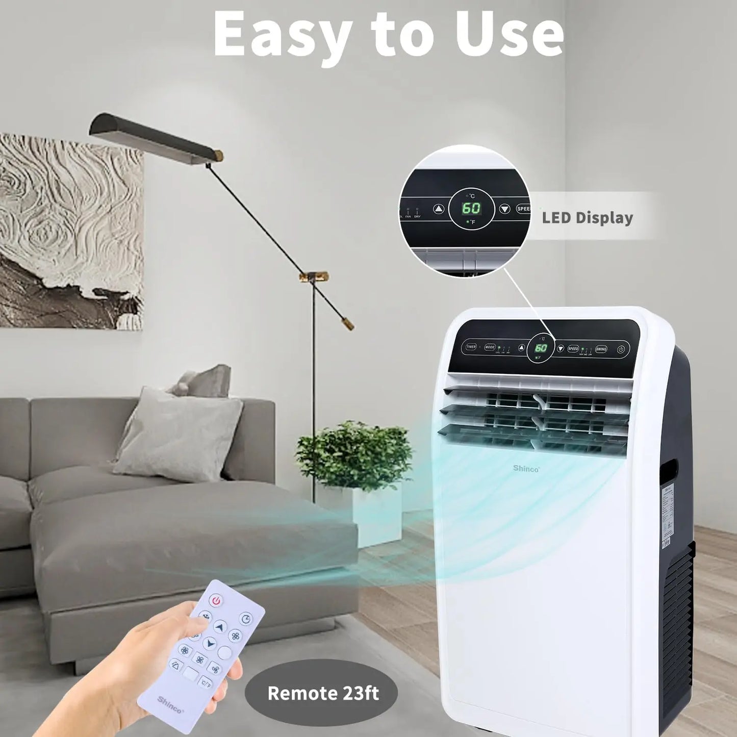 12,000 BTU, Portable AC Unit with Built-in Cool