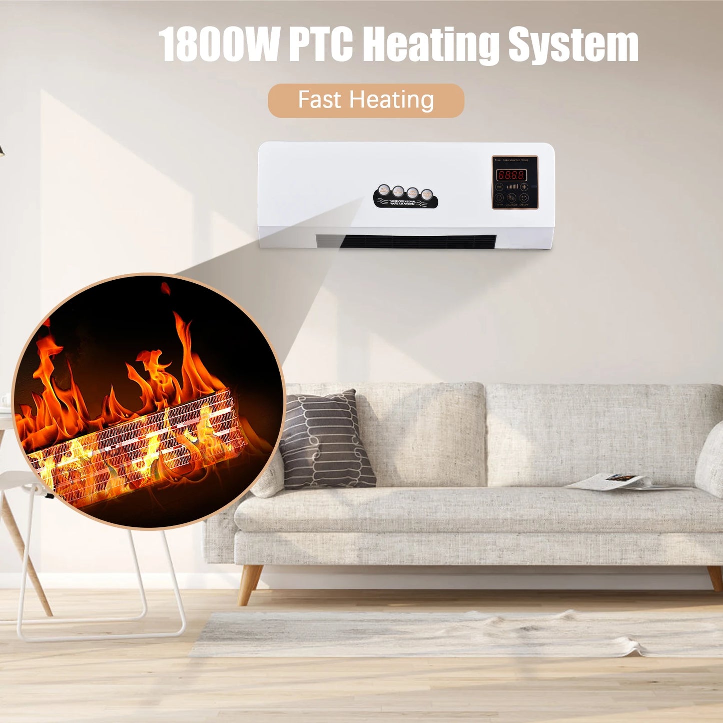 2-in-1 Air Conditioner Heater and Fan Combo