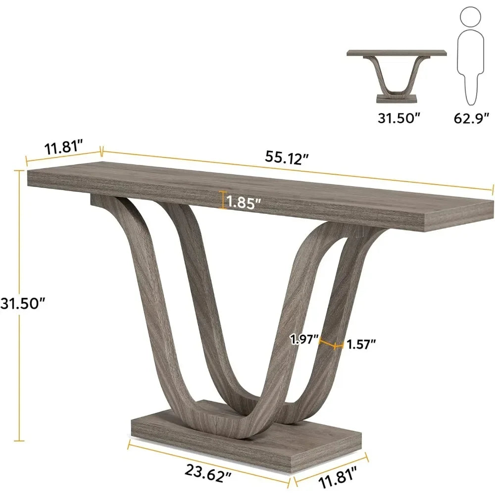 55 Inch Wood Console Table