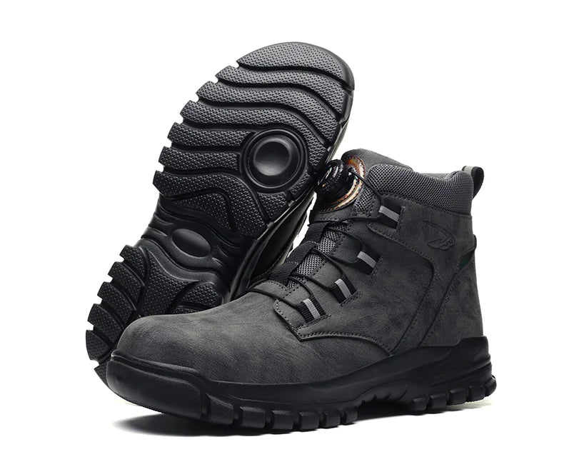 High Top Steel Toe Boots Slip Resistant Anti-Puncture