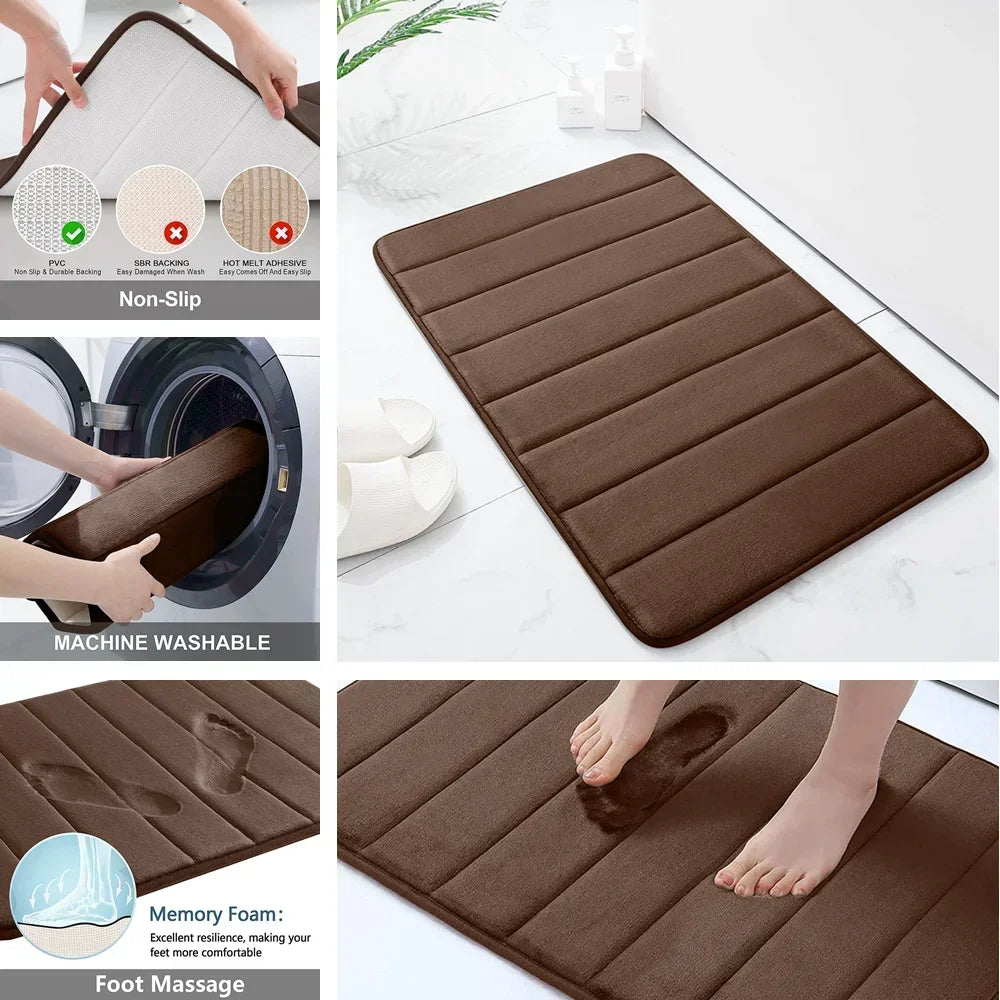 3-pc- Super Water Absorption Non-Slip Floor Rug