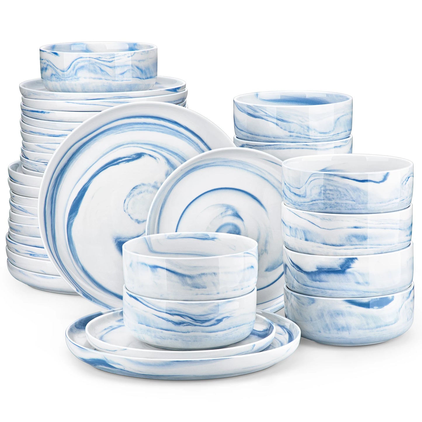 18/36-Piece Ceramic Plate Porcelain Dinnerware Set