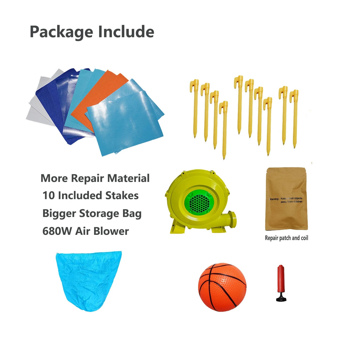 Inflatable Bounce House Obstacle Course for Kids