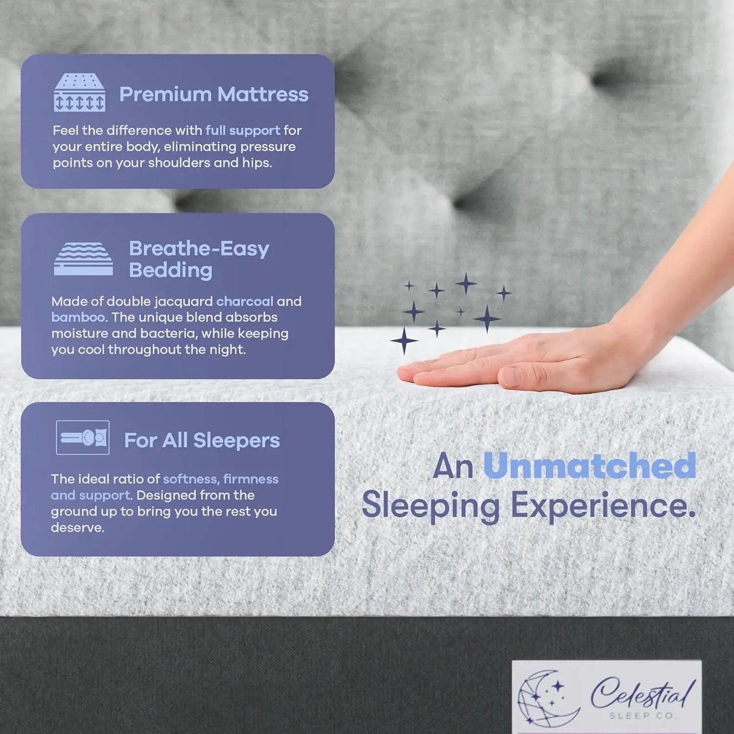 10-inch Medium Split King Gel Memory Foam Mattress in a Box