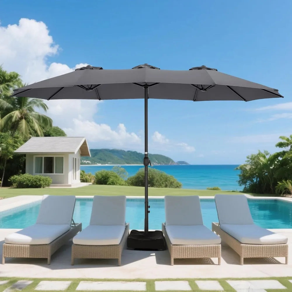15ft Rectangle Oversized Double Sided Pool Umbrellas