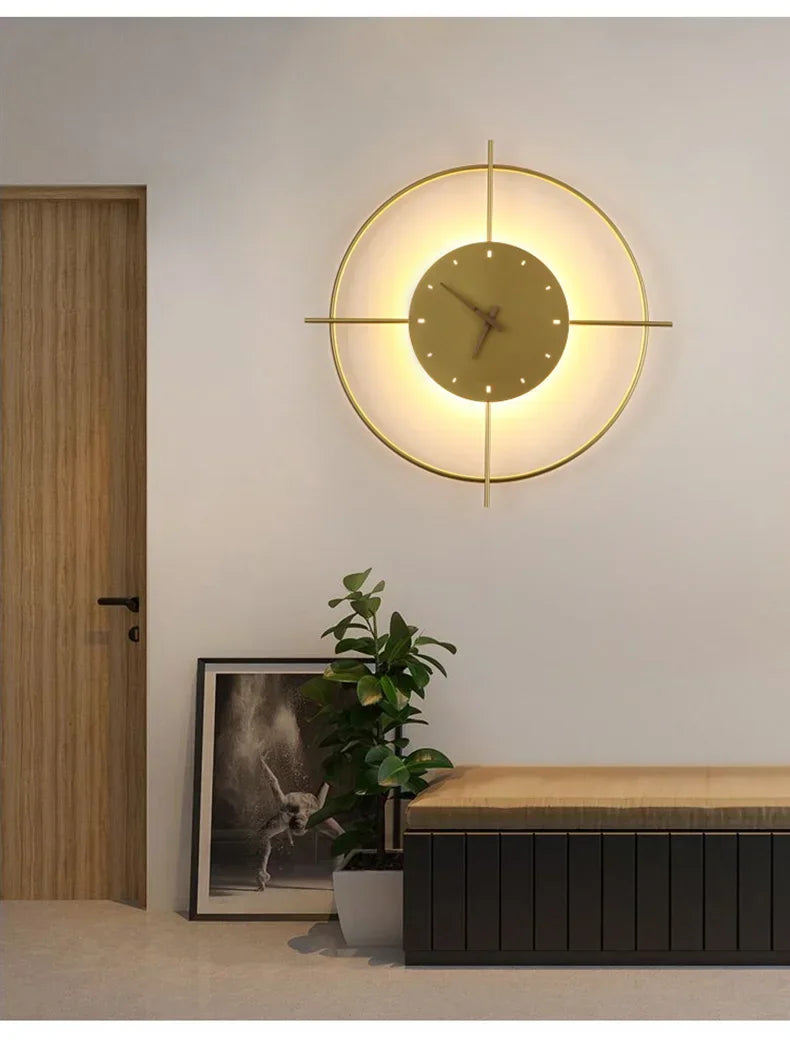 Wall Lamp with Clock Dining Room Decor