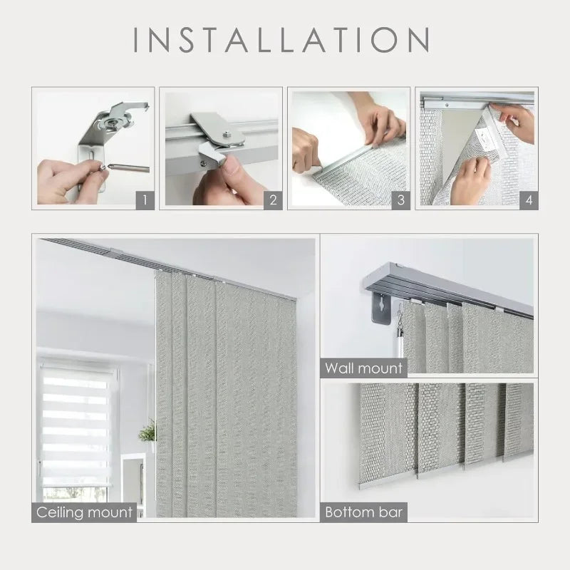 New 99.99% Blackout Adjustable Sliding Vertical Blinds
