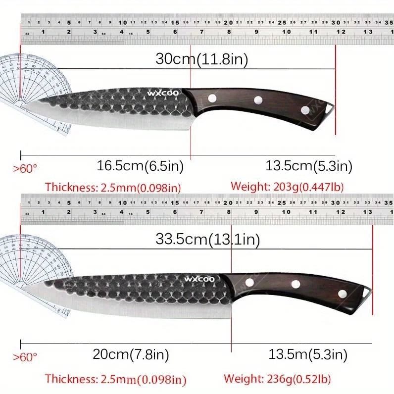8PCS Stainless steel Professional Kitchen Chef Knife Set