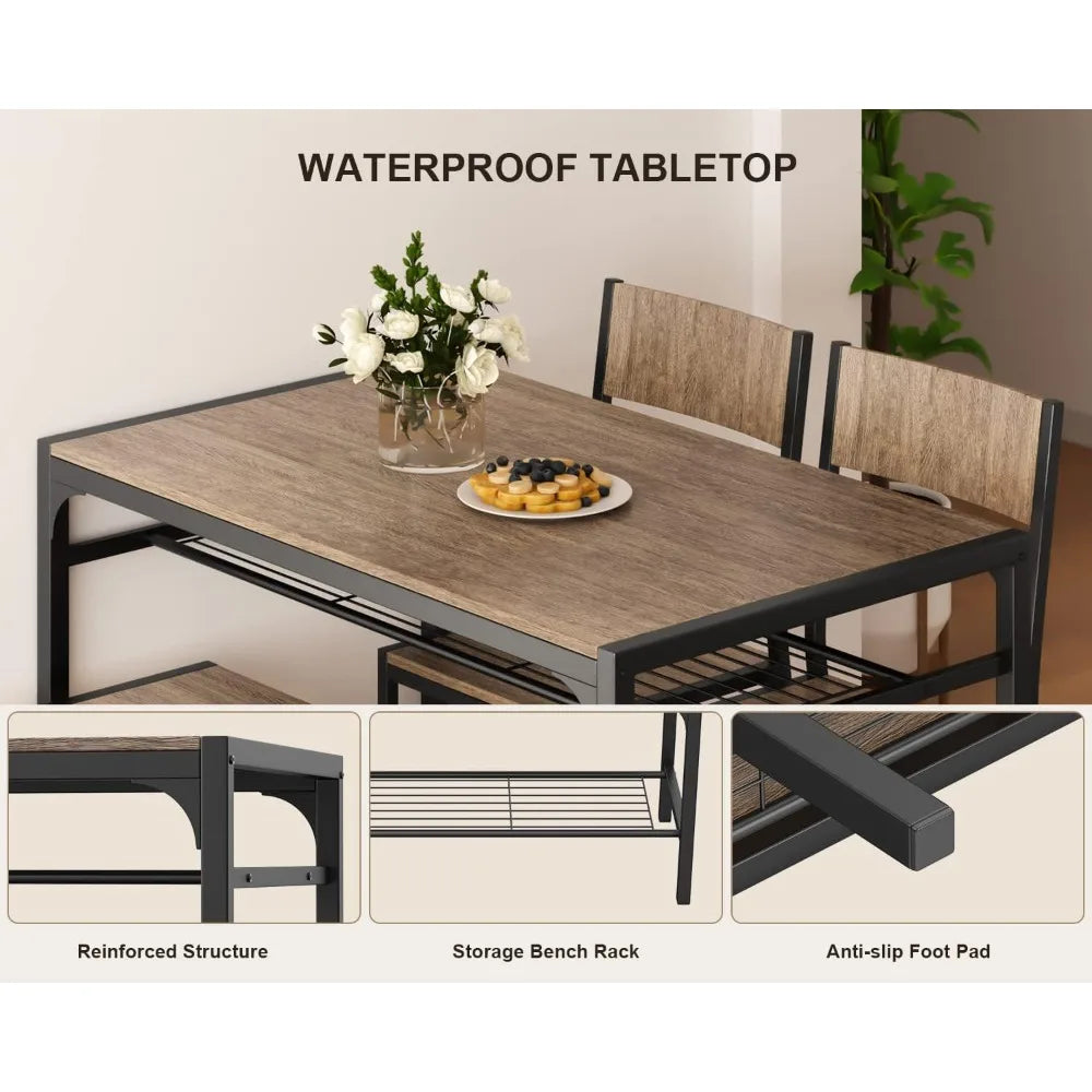 4-Piece Dining Set for Small Spaces & Apartments