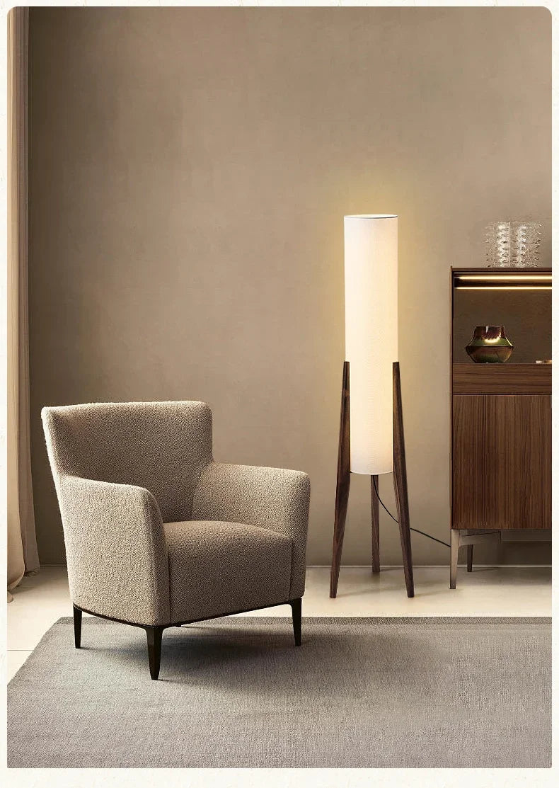 Zen Floor Lamp Japanese style light fabric shade lamp