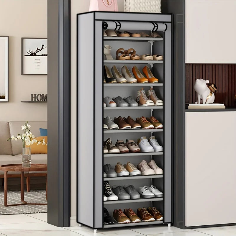 10-Layer Sturdy Shoe Rack - Holds 18-22 Pairs