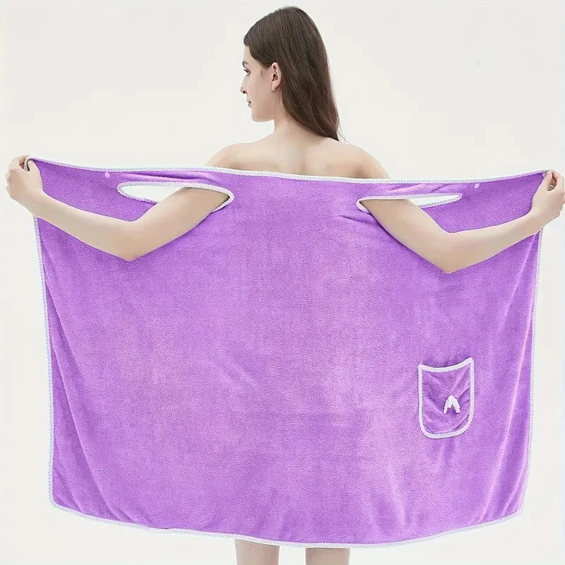 Wearable Bath Towel Skirt for Adults.