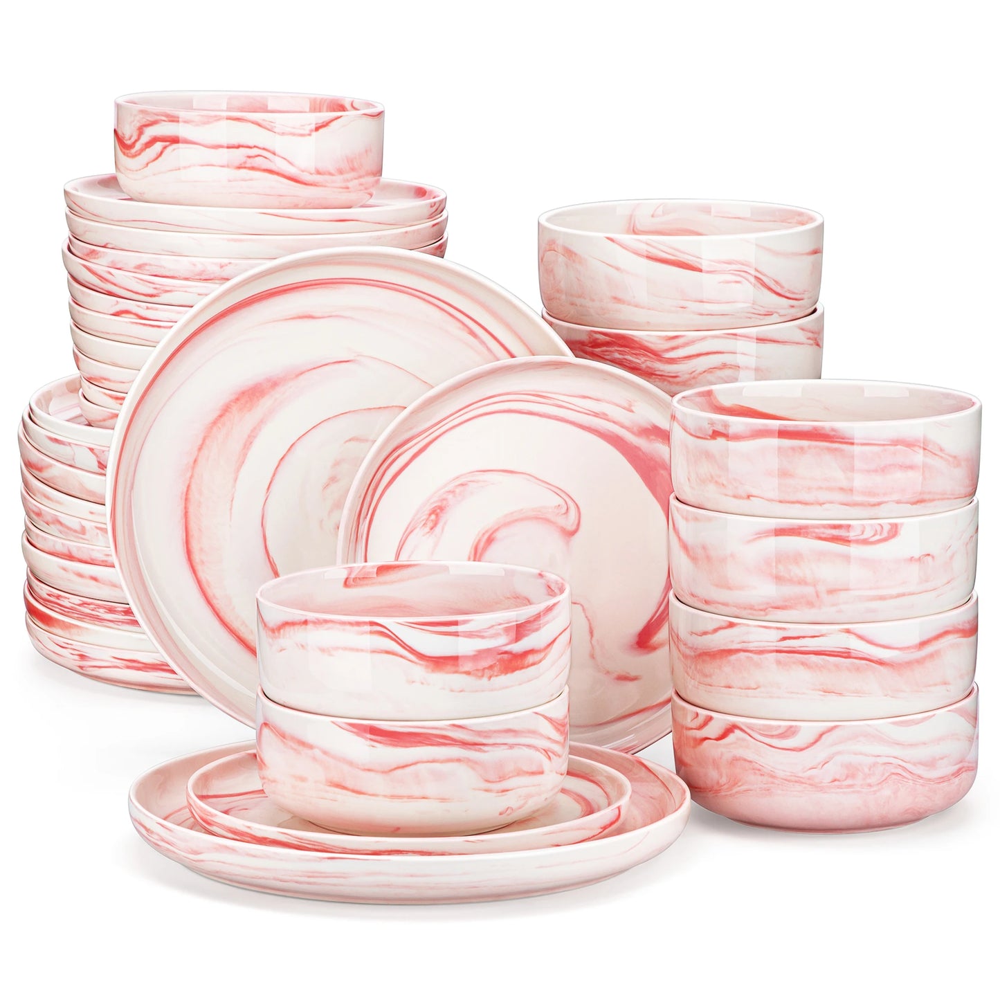 18/36-Piece Ceramic Plate Porcelain Dinnerware Set