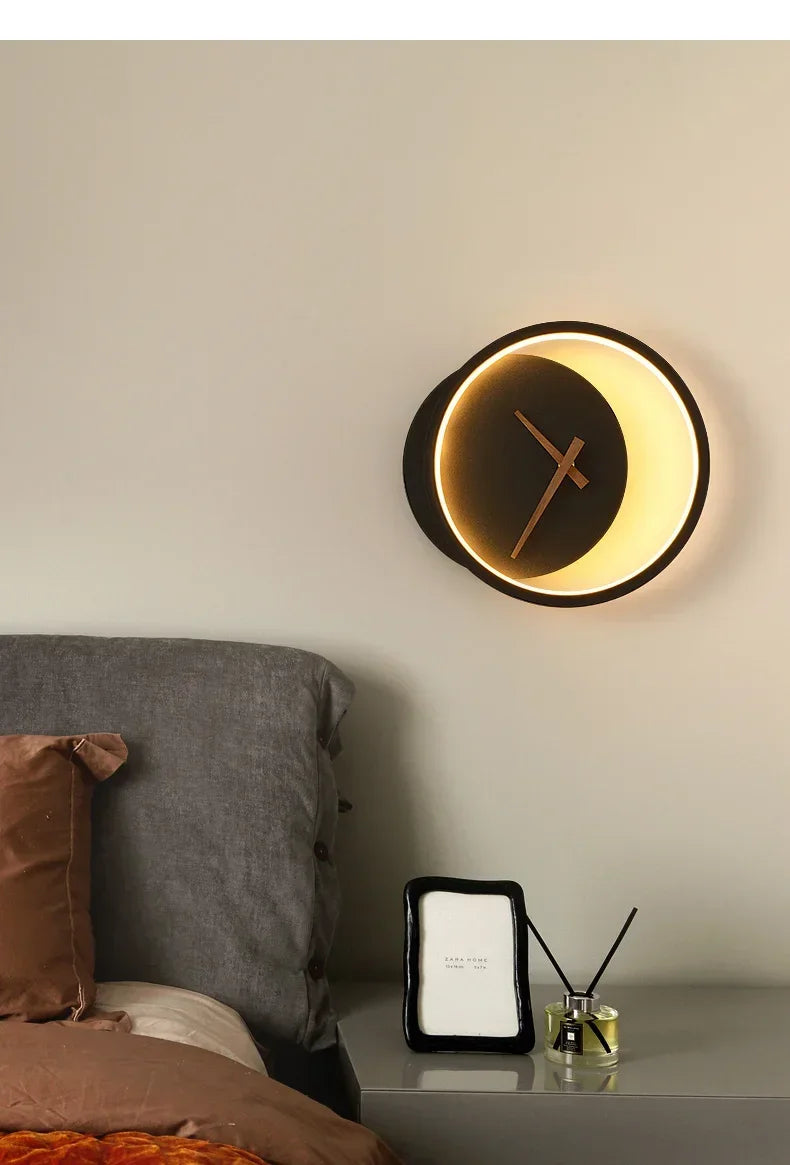 Wall Lamp with Clock Dining Room Decor