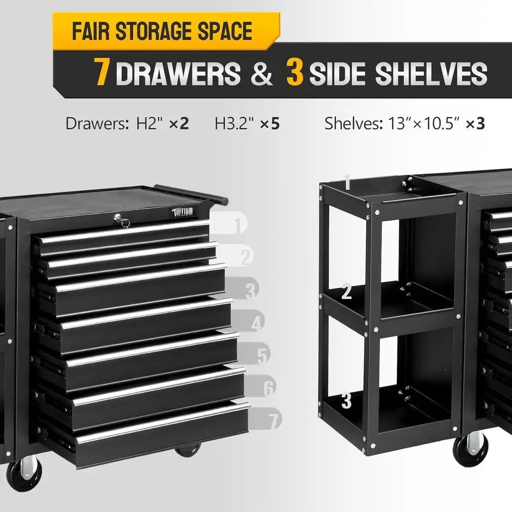 Rolling Tool Chest Toolbox with 7 Drawers