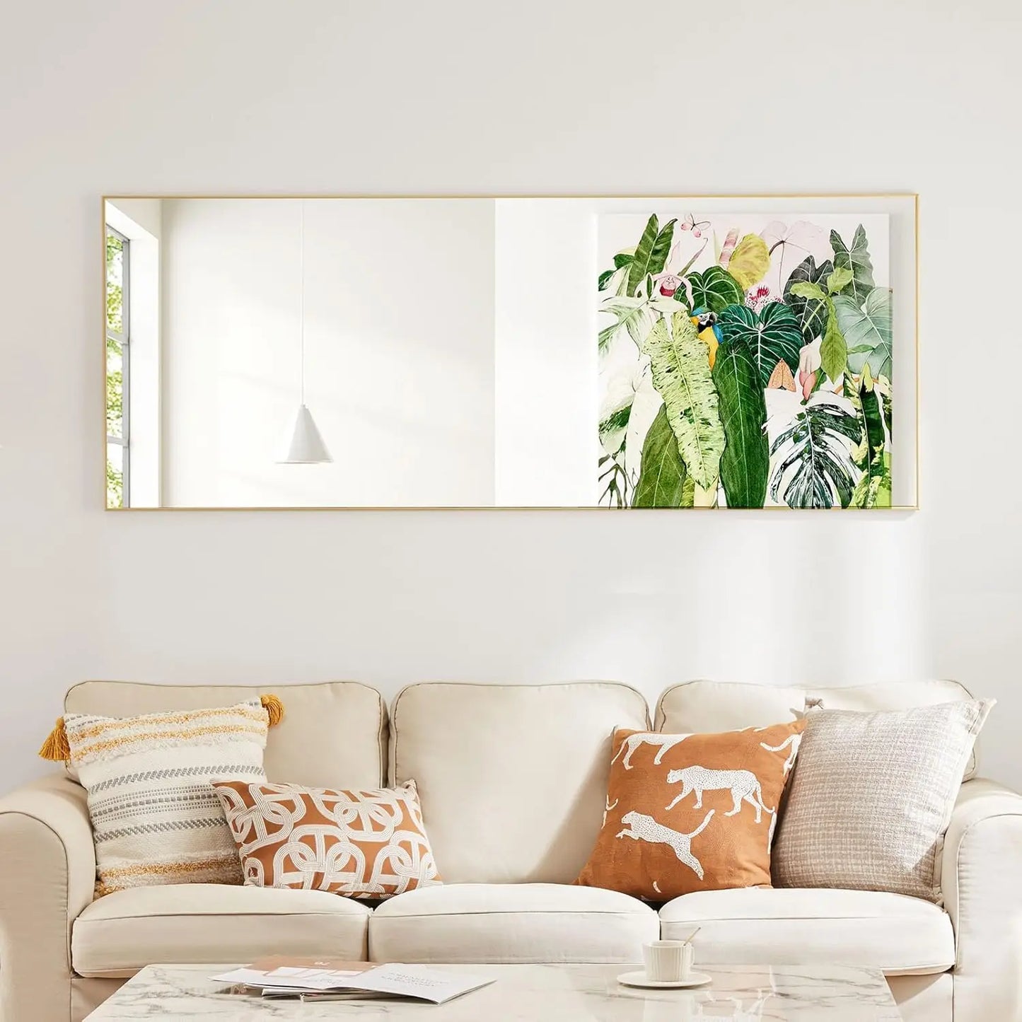 64"x21"Full Length body Mirror with Stand Full Length Aluminum Alloy