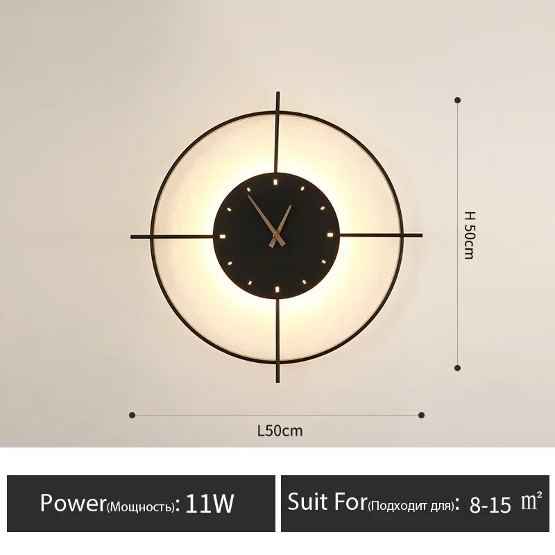 Wall Lamp with Clock Dining Room Decor