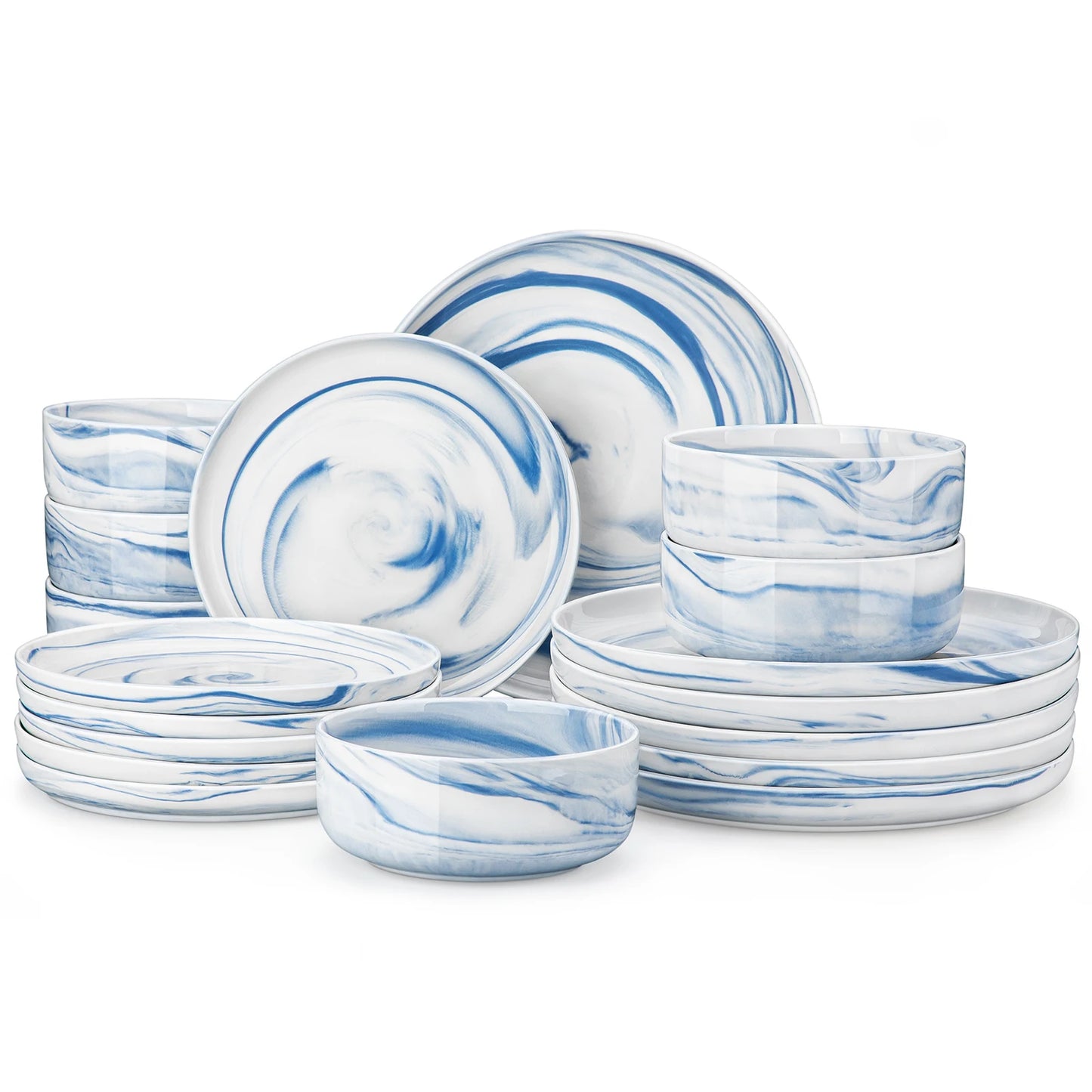 18/36-Piece Ceramic Plate Porcelain Dinnerware Set