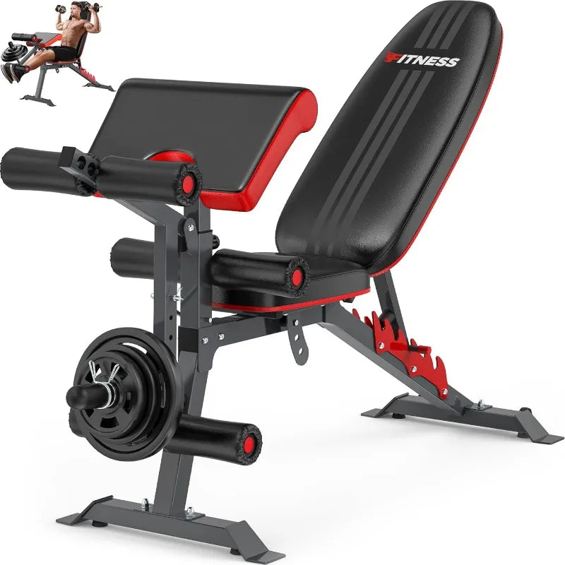 800lbs Adjustable Workout Bench with Leg Extension